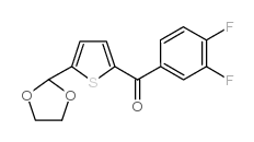 2-(3,4-DIFLUOROBENZOYL)-5-(1,3-DIOXOLAN-2-YL)THIOPHENE picture