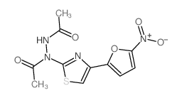 N-acetyl-N-[4-(5-nitro-2-furyl)-1,3-thiazol-2-yl]acetohydrazide structure