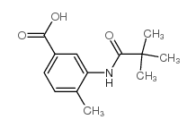 3-(2,2-dimethylpropanoylamino)-4-methylbenzoic acid structure