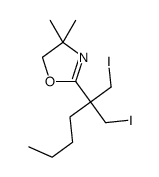 2-[1-iodo-2-(iodomethyl)hexan-2-yl]-4,4-dimethyl-5H-1,3-oxazole结构式