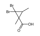 2,2-dibromo-1,3-dimethylcyclopropane-1-carboxylic acid Structure