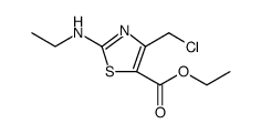 5-Thiazolecarboxylic acid, 4-(chloromethyl)-2-(ethylamino)-, ethyl ester Structure