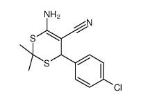 6-amino-4-(4-chlorophenyl)-2,2-dimethyl-4H-1,3-dithiine-5-carbonitrile Structure