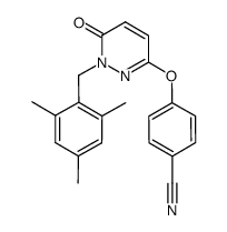 4-{[1-(mesitylmethyl)-6-oxo-1,6-dihydropyridazin-3-yl]oxy}benzonitrile Structure