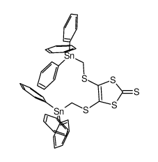 4,5-bis[(triphenylstannylmethyl)thiolato]-1,3-dithiole-2thione结构式