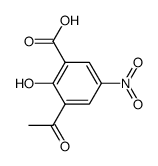 3-Acetyl-2-hydroxy-5-nitro-benzoic acid结构式