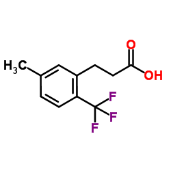 3-[5-Methyl-2-(trifluoromethyl)phenyl]propanoic acid结构式