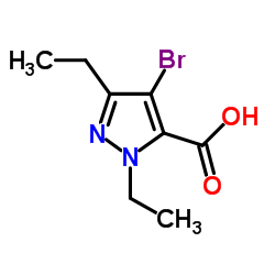 4-Bromo-1,3-diethyl-1H-pyrazole-5-carboxylic acid Structure