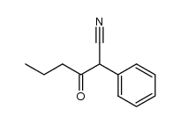 3-oxo-2-phenyl-hexanenitrile Structure