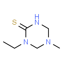 1,3,5-Triazine-2(1H)-thione,1-ethyltetrahydro-5-methyl-(9CI)结构式