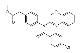 methyl 2-[4-[2H-1,4-benzoxazin-3-yl-(4-chlorobenzoyl)amino]phenyl]acetate结构式