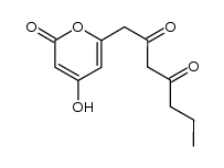 1-(4-hydroxy-2-oxo-2H-pyran-6-yl)heptane-2,4-dione结构式