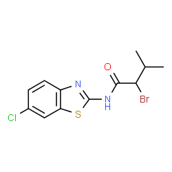 2-BROMO-N-6-CHLORO-2-BENZOTHIAZOLYL-3-METHYL-BUTYRAMIDE Structure