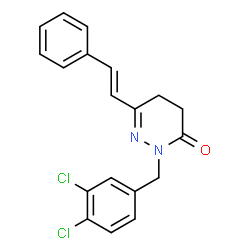 2-(3,4-DICHLOROBENZYL)-6-STYRYL-4,5-DIHYDRO-3(2H)-PYRIDAZINONE结构式