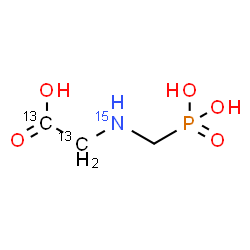 GLYPHOSATE-13C2,15N structure