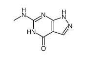 6-methylamino-1,5-dihydro-pyrazolo[3,4-d]pyrimidin-4-one结构式