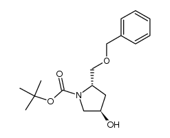 (2S,4R)-tert-butyl 2-((benzyloxy)methyl)-4-hydroxypyrrolidine-1-carboxylate Structure