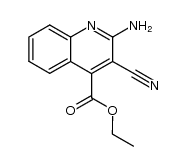 2-amino-3-cyano-4-ethoxycarbonylquinoline结构式