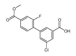 3-chloro-5-(2-fluoro-4-methoxycarbonylphenyl)benzoic acid Structure