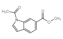 1-ACETYL-6-METHOXYCARBONYLINDOLE structure