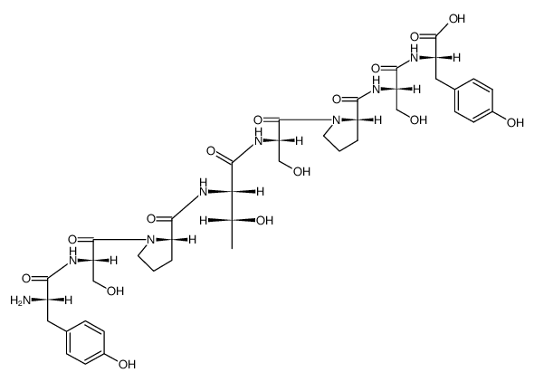 H-Tyr-Ser-Pro-Thr-Ser-Pro-Ser-Tyr-OH Structure