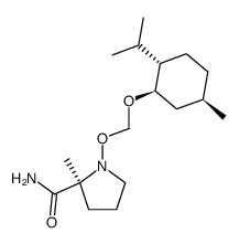 (1'R,2S,2'S,5'R)-1-((2-isopropyl-5-methylcyclohexyl)oxymethoxy)-2-methyl-2-pyrrolidine carboxamide Structure