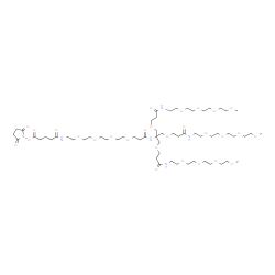 NHS-PEG4-(m-PEG4)3-ester Structure