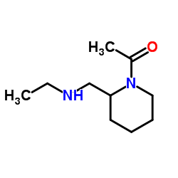 1-{2-[(Ethylamino)methyl]-1-piperidinyl}ethanone结构式