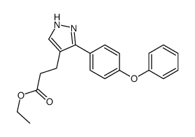 ethyl 3-[5-(4-phenoxyphenyl)-1H-pyrazol-4-yl]propanoate结构式