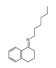 (E)-N-(3,4-dihydronaphthalen-1(2H)-ylidene)hexan-1-amine结构式