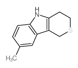 8-methyl-1,3,4,5-tetrahydrothiopyrano[4,3-b]indole结构式