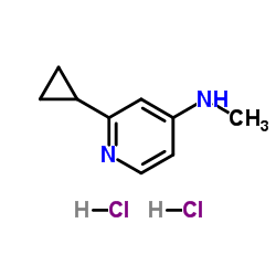 2-cyclopropyl-N-methylpyridin-4-amine dihydrochloride结构式