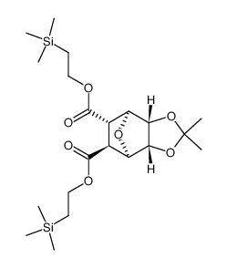 bis(2-(trimethylsilyl)ethyl) (2-exo,3-endo,5-exo,6-exo)-5,6-dihydroxy-7-oxabicyclo(2.2.1)heptane-2,3-dicarboxylate acetonide结构式