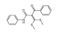 2-Benzoyl-3,3-bis-methylsulfanyl-N-phenyl-acrylamide Structure