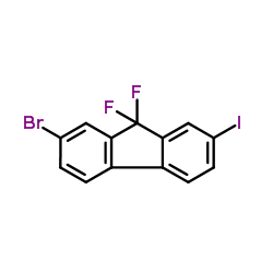 2-Bromo-9,9-difluoro-7-iodo-9H-fluorene Structure