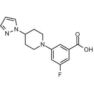 3-(4-(1H-Pyrazol-1-yl)piperidin-1-yl)-5-fluorobenzoic acid picture