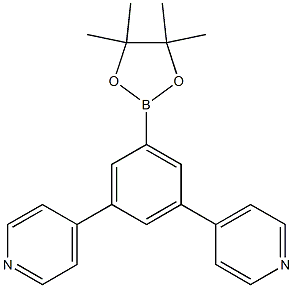 Pyridine,4,4'-[5-(4,4,5,5-tetramethyl-1,3,2-dioxaborolan-2-yl)-1,3-phenylene]bis-结构式