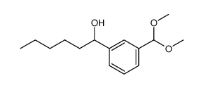 1-dimethoxymethyl-3-(1-hydroxyhexyl)benzene Structure