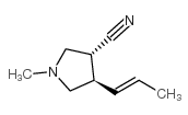 3-Pyrrolidinecarbonitrile,1-methyl-4-(1-propenyl)-,[3alpha,4beta(E)]-(9CI) structure