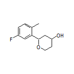 2-(5-Fluoro-2-methylphenyl)tetrahydro-2H-pyran-4-ol Structure