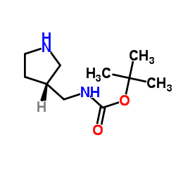 (3R)-吡咯烷-3-甲基氨基甲酸叔丁酯结构式