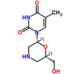 1-[(2R,6S)-6-(Hydroxymethyl)-2-morpholinyl]-5-methyl-2,4(1H,3H)-pyrimidinedione结构式