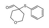 4-phenylsulfanyloxane-4-carbaldehyde Structure