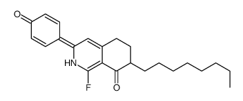 1-fluoro-7-octyl-3-(4-oxocyclohexa-2,5-dien-1-ylidene)-2,5,6,7-tetrahydroisoquinolin-8-one结构式