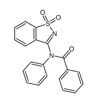 3-(Benzoylphenylamino)-1,2-benzisothiazole 1,1-dioxide Structure