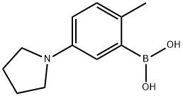 2-Methyl-5-(pyrrolidino)phenylboronic acid structure