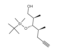 (2R,3S,4S)-3-(tert-butyldimethylsilyloxy)-2,4-dimethyl-6-heptyn-1-ol Structure