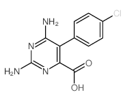 4-Pyrimidinecarboxylicacid, 2,6-diamino-5-(4-chlorophenyl)- structure