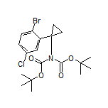 1-(2-溴-5-氯苯基)-N,N-二-Boc-环丙胺结构式