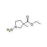 1-氨基-3-甲基吡咯烷-3-甲酸乙酯结构式